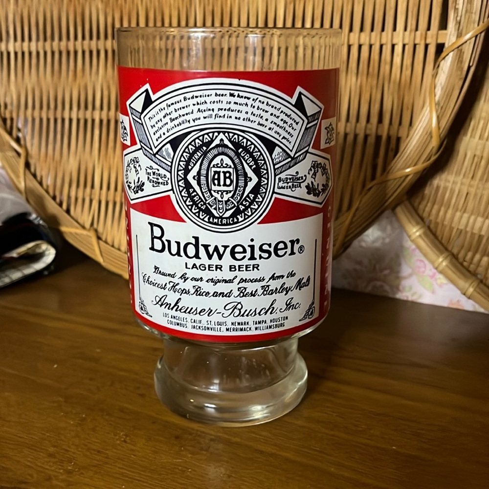 😄Budweiser extra large beer glass